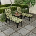 thumbnail image 2 of Jordan Manufacturing 72" x 22" Cypress Midnight Black Leaves Rectangular Outdoor Chaise Lounge Cushion with Ties and Hanger Loop, 2 of 13