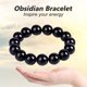 thumbnail image 5 of Para Hombres/Mujeres para Mens14mm Pulsera Negro (14mm) Pulsera Cristales Conjunto Ojos Piedras Piedras Arco Iris Cristales y Pulseras, 5 of 8