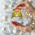 thumbnail image 4 of ViciArt Lovebird Christmas Ornament – Cute Parrot Couple Holiday Tree Hanging Decoration Gift, 4 of 4