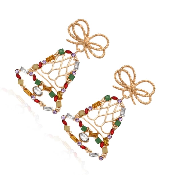Sonducket 1 par de pendientes de aleación, pendientes de oreja, adornos navideños, exquisita gota única, joyería para fiesta de Navidad, suministros Ropa, zapatos y accesorios Miscelánea Sonducket AP017049-01
