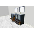 thumbnail image 5 of Vanity Art 84 Inch Double Sink Bathroom Vanity Combo Set 3 Cabinets 2 Shelves 7 Dove-Tailed Drawers Ceramic Top Bathroom Cabinet with Free Mirror VA3036-84B, 5 of 8