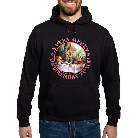 CafePress - A Very Merry Unbirthday To You Hoodie (Dark) - Pullover Hoodie, Classic, Comfortable Hooded Sweatshirt