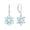 03-aquamarine-Mar, variant on Snowflake Earrings for Women 925 Sterling Silver Snowflake Pearl Dangle Drop Earrings with 5MM Freshwater Pearl,Cubic Zirconia Birthstone Christmas Jewelry Gift