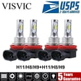 thumbnail image 2 of For Nissan Sentra 2013-2019-Combo H9 H11 White LED Headlight Bulbs High-Low Beam, 2 of 5