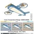 thumbnail image 3 of Wildnix Airplane-Shaped Ceiling Light with Remote Control, LED Light Source, Adjustable Brightness, and Multiple Dimming Effects for Kids Room, 3 of 7