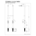 thumbnail image 2 of Kingston Brass CC266S0BEX Freestanding Supply Line Package, Matte Black, 2 of 2