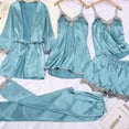 thumbnail image 2 of Pijamas de cinco piezas, ropa interior sexy, pijamas sexys, ropa de dormir, ropa de casa para mujer, pijamas de seda, 2 of 5