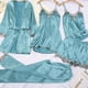 thumbnail image 4 of Pijamas de cinco piezas, ropa interior sexy, pijamas sexys, ropa de dormir, ropa de casa para mujer, pijamas de seda, 4 of 5
