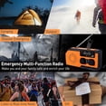 thumbnail image 4 of Radio de emergencia con manivela con carga solar, batería de 5000 mAh, cargador tipo C, radio meteorológica con linterna, alarma SOS y Wb/am/fm para emergencias en caso de desastre., 4 of 5