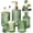 Green-5 Pcs Bathroom Set, variant on Brown 4 Pcs Bathroom Set Glass Bath Accessories