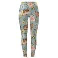 thumbnail image 3 of Gibobby Running Pantalones deportivos Yoga Medias con estampado huevos Pascua a la moda para mujer, mallas paraportivas Yoga con Control para mujer, mallas cintura alta（Azul， M), 3 of 5