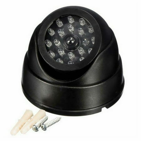 

Lierteer Dummy Dome Fake Indoor/Outdoor Cctv Security Camera 3S Once Led Flashing Light