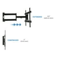 MountIt! Full Motion TV Wall Mount with Long 24" Extension, Fits 32"70" TVs, Capacity 100 lbs