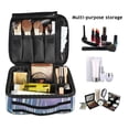 thumbnail image 2 of FORMRS Travel Makeup Bag Large Capacity Train Case Cosmetic Organizer with Adjustable Dividers, Purple Night Deer, 2 of 8