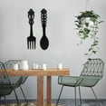 thumbnail image 5 of ABODELINE Set of 2 Metal Fork Spoon Wall Decor Spoon Shaped Wall Sign Fork Shaped Hanging Sign Farmhouse Kitchen Wall Decors for Home Kitchen Decor, 5 of 5