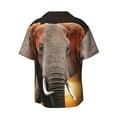 thumbnail image 7 of Picia Elephant Sunset in Kenya Men's Linen Shirts Short Sleeve Cuban Beach Shirts Casual Shirts Button Down Shirt for Men Beach Summer Wedding Shirt-Medium, 7 of 7