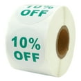 thumbnail image 2 of 10%-Off Sale Stickers, 1.5 Inch Round, Green/White, 500 Labels Per Roll, 20 Rolls, 2 of 4
