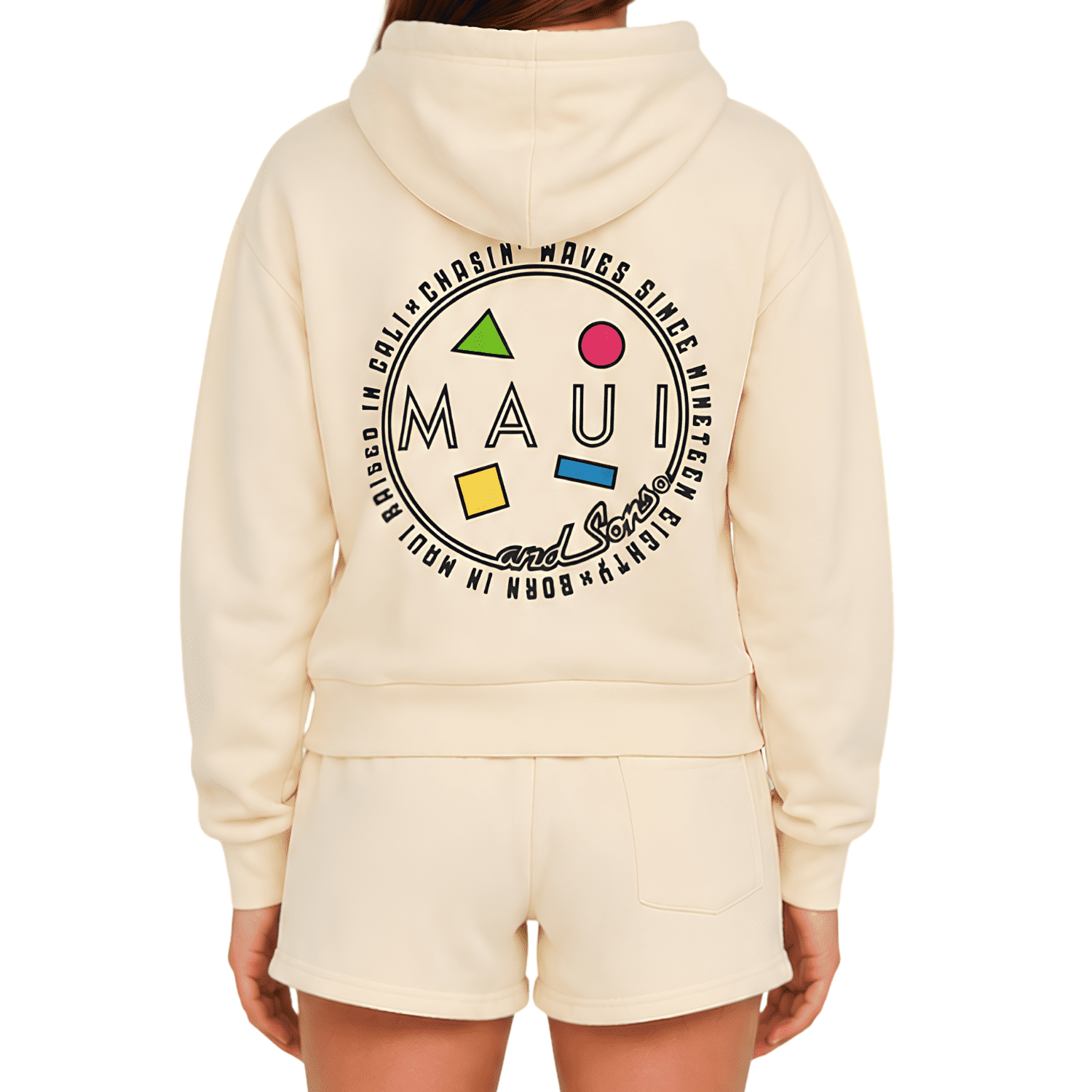 Maui and Sons Girl's Chaser Fleece Pullover Hoodie Double Sided Graphic Sweatshirt