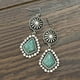 thumbnail image 1 of Granjero Gordo Pendientes colgantes de estilo retro con diseño único y nuevo para mujer, joyería étnica bohemia vintage (azul), 1 of 2