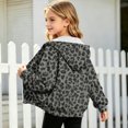 thumbnail image 4 of Zip Up Hoodie for Girls Long Sleeve Sweatshirt Leopard Print Hooded Jacket Front Pockets Trendy Fall Winter Casual Loose Fit Top, 4 of 6