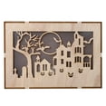 thumbnail image 2 of Xihbxyly Lámpara de Halloween Vintage, Colgante de Madera Hueca, Diseño Iluminado Por Led, Patrones Grabados En Acrílico, Decoración Del Hogar, Fiesta de Halloween, Cosplay, Tamaño 17 X 17 X 2,5 Cm, 2 of 2