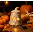thumbnail image 3 of Hand-Sculpted Halloween Mini Lanterns, Tea Light Holder,Halloween Candle Holder, Rustic Fall Decor, Cute Spooky Table Decor for Tiered Tray Home Mantel Party,C, 3 of 4