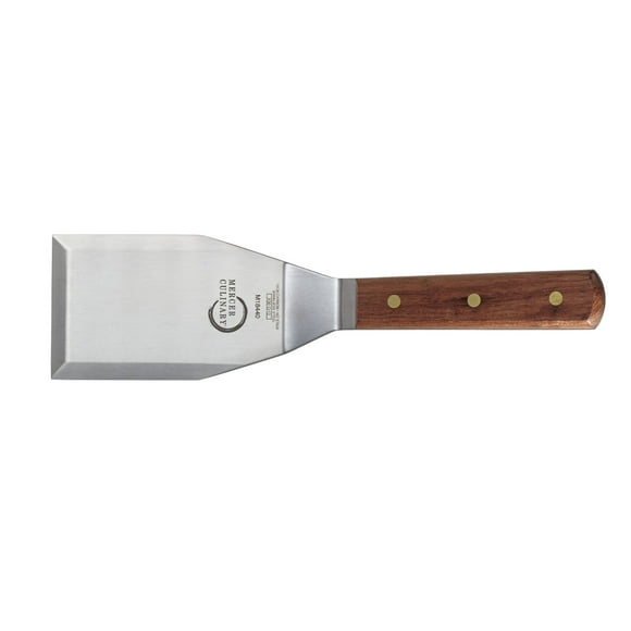 Mercer Culinary Praxis Rosewood Handle Heavy Duty Turner, 5 Inch x 3 Inch, Brown
