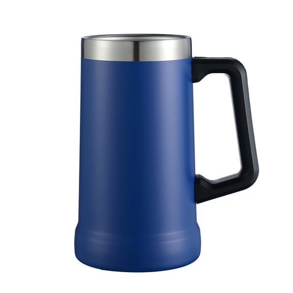 Muka 24 Ounce Stainless Steel Beer Mug, Insulated Mugs with Handle-Royal Blue