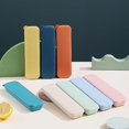 thumbnail image 4 of 4pcs/set Reusable Portable Plastic Cutlery Set With Storage Box Students Spoon Fork Cutter Chopsticks Tableware Set For Outdoor Travel Qinhai, 4 of 5