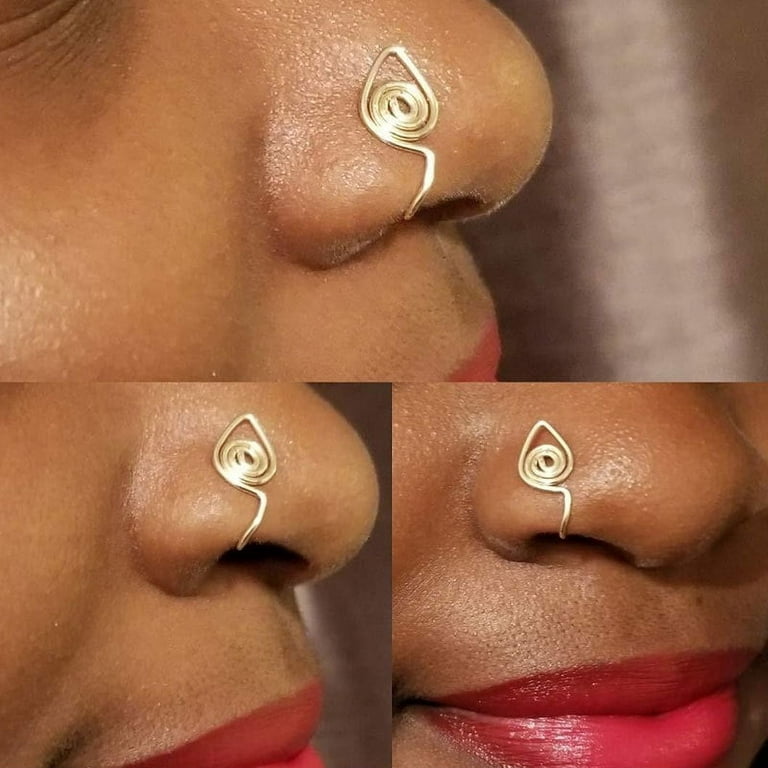 African Nose Cuff Fake Nose Hoop Ring Design Durable And Long Lasting 7# 