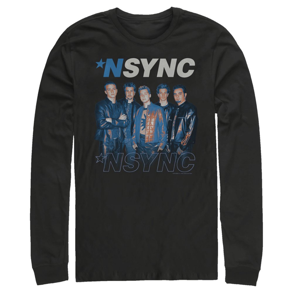 NSYNC Men's NSYNC Band Pose Long Sleeve Shirt Black Small Walmart