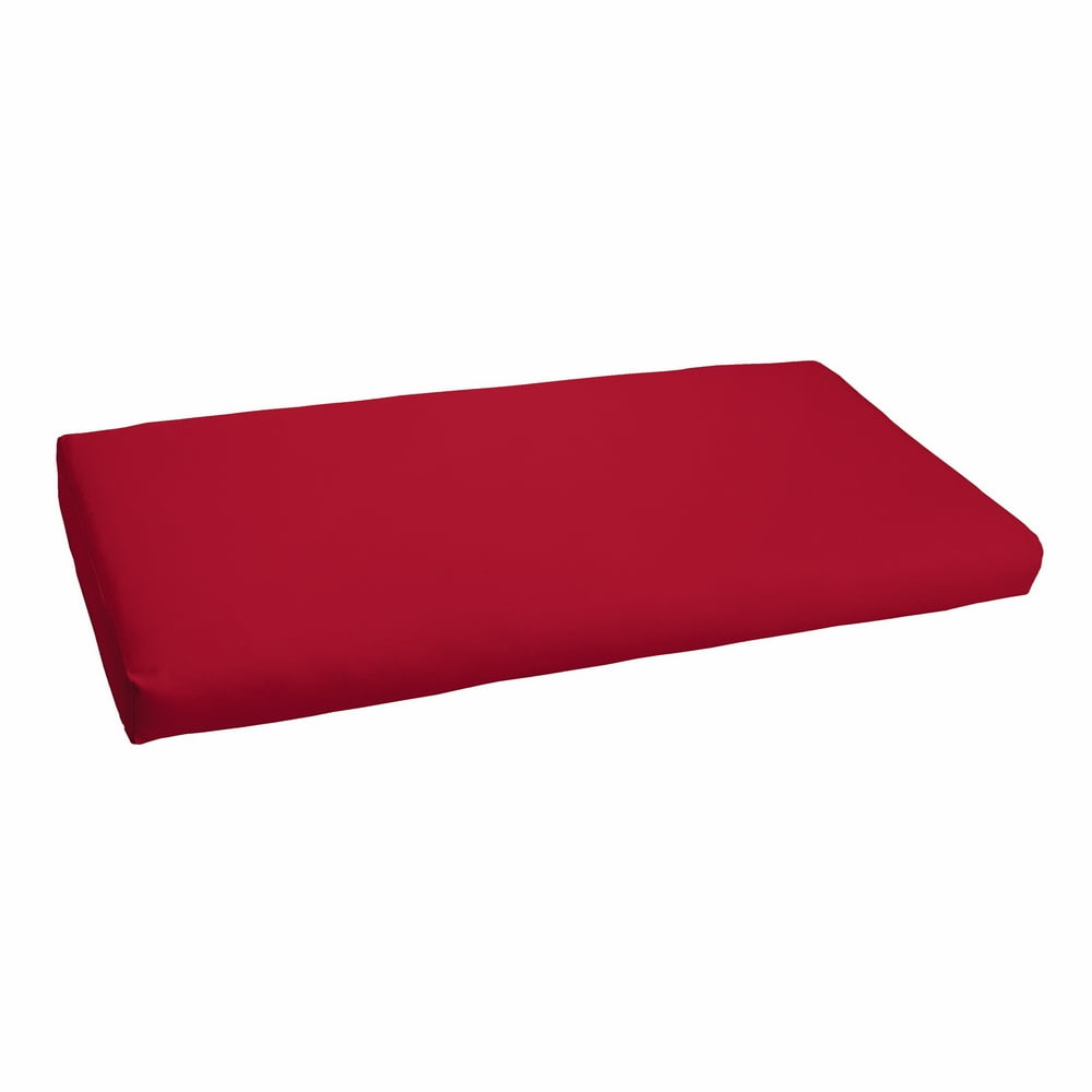 Crimson Red Indoor/Outdoor Bench Cushion, Bristol