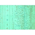 thumbnail image 1 of Ahgly Company Machine Washable Indoor Rectangle Abstract Turquoise Blue Modern Area Rugs, 4' x 6', 1 of 4