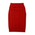 thumbnail image 6 of Pet Dog Turtleneck Knitted Sweater, Warm Dog Pullover, Comfortable Warm Pet Winter Clothes Outfits for Small Dogs (L, Red), 6 of 9