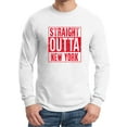 thumbnail image 5 of Straight Outta New York - New York Football Long Sleeve T Shirt - X-Large - White w/Red Print, 5 of 6