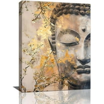 Zen Wall Art Buddha Statue Wall Decor Spiritual Meditation Canvas Print Buddha Pictures Painting Artwork Home Decorations for Spa Yoga Bedroom Buddhist Home Living Room 12"x16"