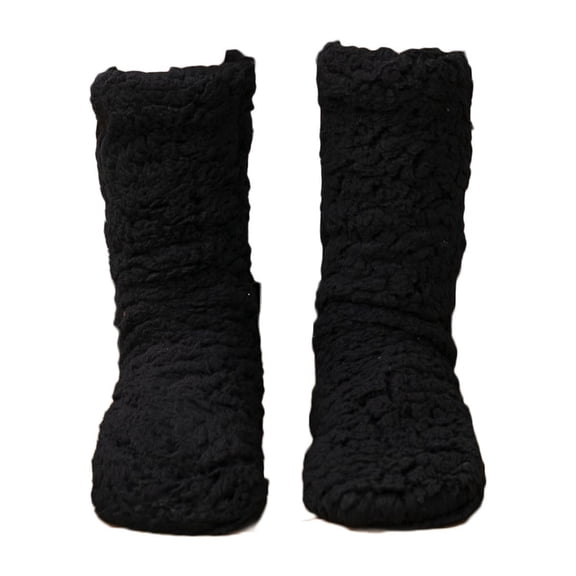 JGTDBPO Fuzzy Slipper Socks For Women Winter Warm Soft Fleece Lined Non Skid Thick Slipper With Grippers Non Slip Cozy Socks With Grips Winter Girls Soft Socks