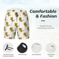 thumbnail image 3 of Naloa Leopard Print Print Men Swim Trunks with Compression Liner ,Board Shorts,Men's Swim Shorts with Drawstring and Elastic Waistband-Medium, 3 of 6