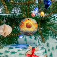 thumbnail image 5 of Funny Christmas Ornament,Basketball In Fiery And Watery Explosion,Xmas Round Ceramic Pendant, 5 of 6