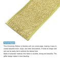 thumbnail image 4 of Unique Bargains Christmas Polyester Ribbon 2' 10 Yard Glitter Ribbon Gold Iron Wired Edge Easy to Shape DIY Crafts Gold, 4 of 7