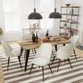 thumbnail image 3 of Homy Casa 18.9" Upholstered Fabric Dining Chair in Beige (Set of 6), 3 of 8