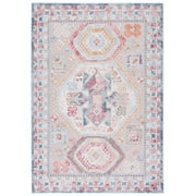 Safavieh  Cabana Theres Indoor/ Outdoor Boho Rug 5'3" x 7'6" - Rust Blue/Ivory