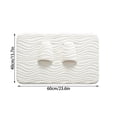 thumbnail image 3 of Wave Pattern Bathroom Floor Mat Soft Rug, Absorbent Non Slip Backing Doorway Carpet For Shower Tub Sink Area, Quick Dry Comfortable Floor Covering For Bedroom Entryway Indoor Use, 3 of 7