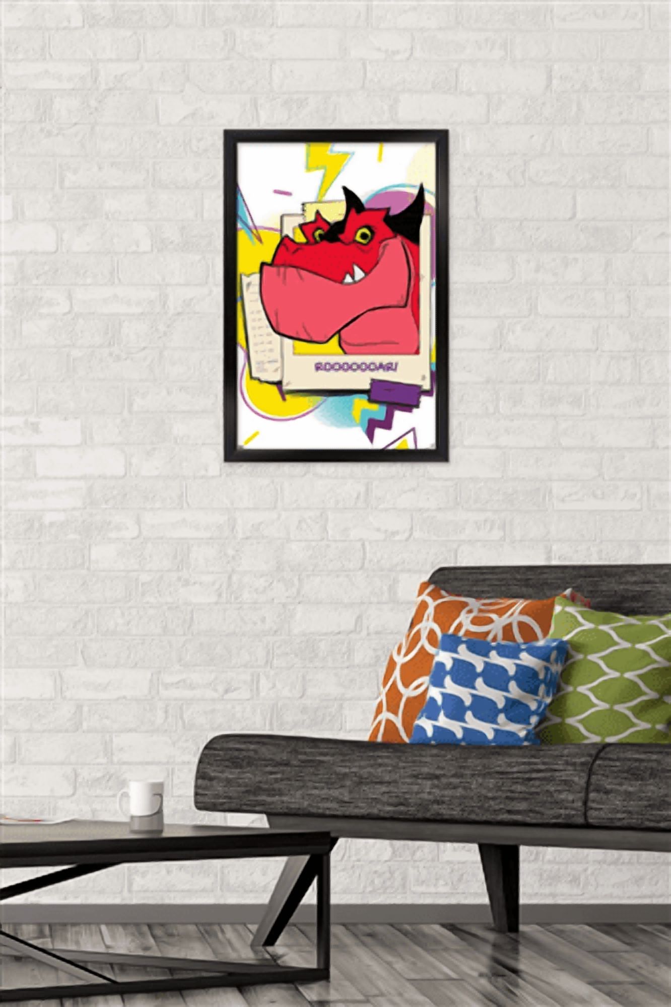Marvel's Moon Girl & Devil Dinosaur - Wave Wall Poster, 14.725" x 22.375" Framed