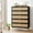 Black, variant on Homhougo 5 Drawer Dresser for Bedroom, Rattan Chest of Drawers with Deep Drawers, Large Modern Double Dresser for Closet with Wide Top, Horizontal Wooden Dresser for Living Room, Kids Room, Natural