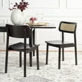 thumbnail image 4 of SAFAVIEH Egon Classic Wood Solid Dining Bistro Chair, Black/Natural (Set of 2), 4 of 14