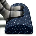 thumbnail image 3 of Indigo Foot Rest, Cartoon Like Water Rain Drops on Dark Blue Backdrop, Non-Slip Backing Adjustable Ergonomic Memory Foam Leg Support for Office, Turquoise Pale Blue, by Ambesonne, 3 of 5