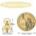 thumbnail image 3 of 20 PCS Refrigerator Magnets, Gold Metal Push Pin Magnets, Ideal for Whiteboard Magnets, Fridge Magnets, Office Magnets, Classroom Magnets, Map Magnets, 3 of 7