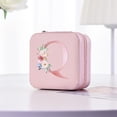 thumbnail image 2 of Bdday P U Simples Storage Jewelry Box 26 Printed Letter Jewelry Box Portable Jewelry Storage Box Earrings Ring Box, 2 of 4