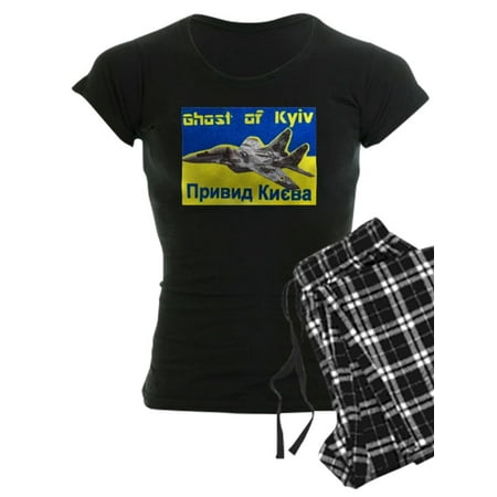 

CafePress - Distressed 80S Style Ukraine Ghost Of Kyiv Zel - Women s Dark Pajamas